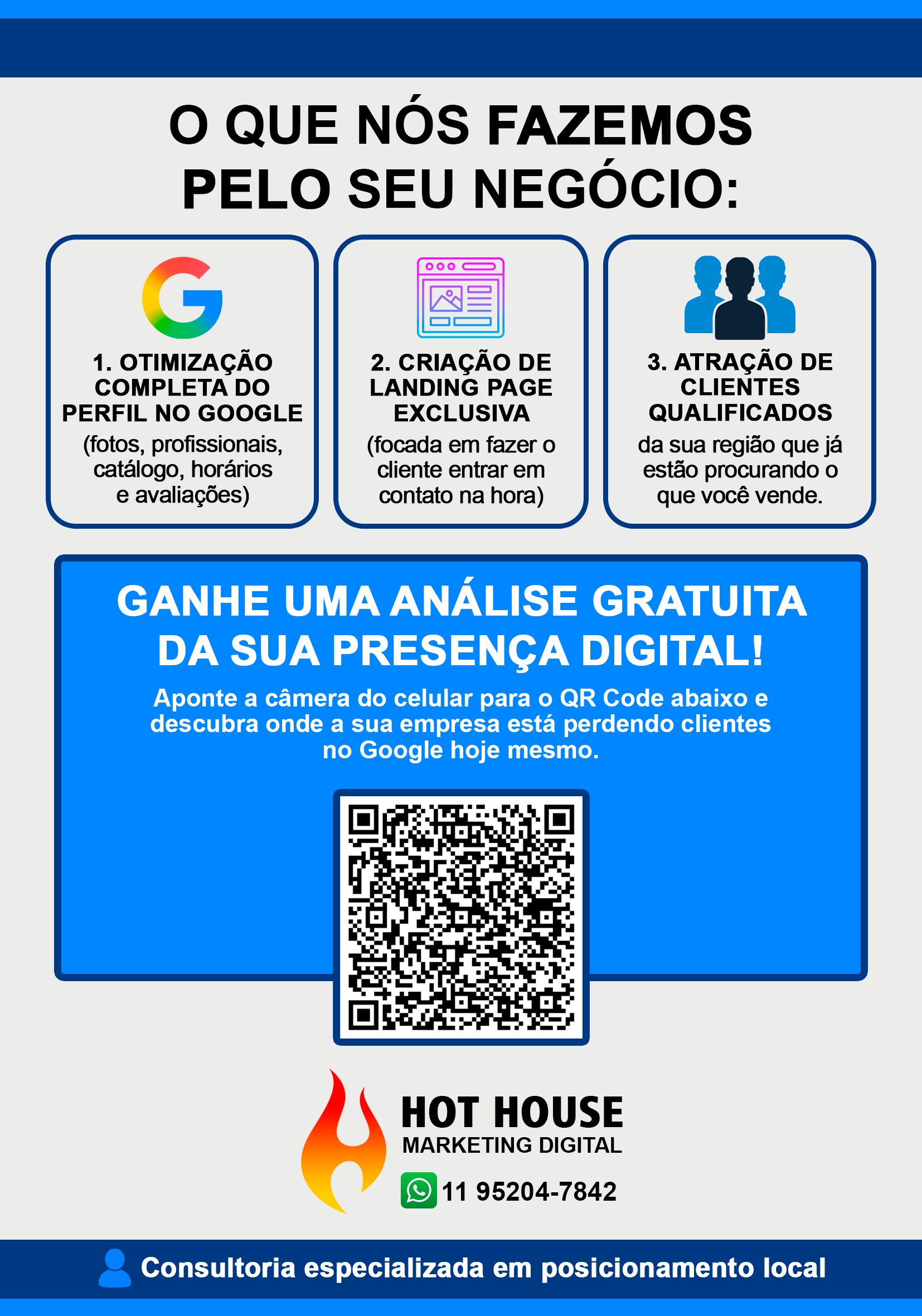 Panfleto da Hot House — verso — divulgação 360º